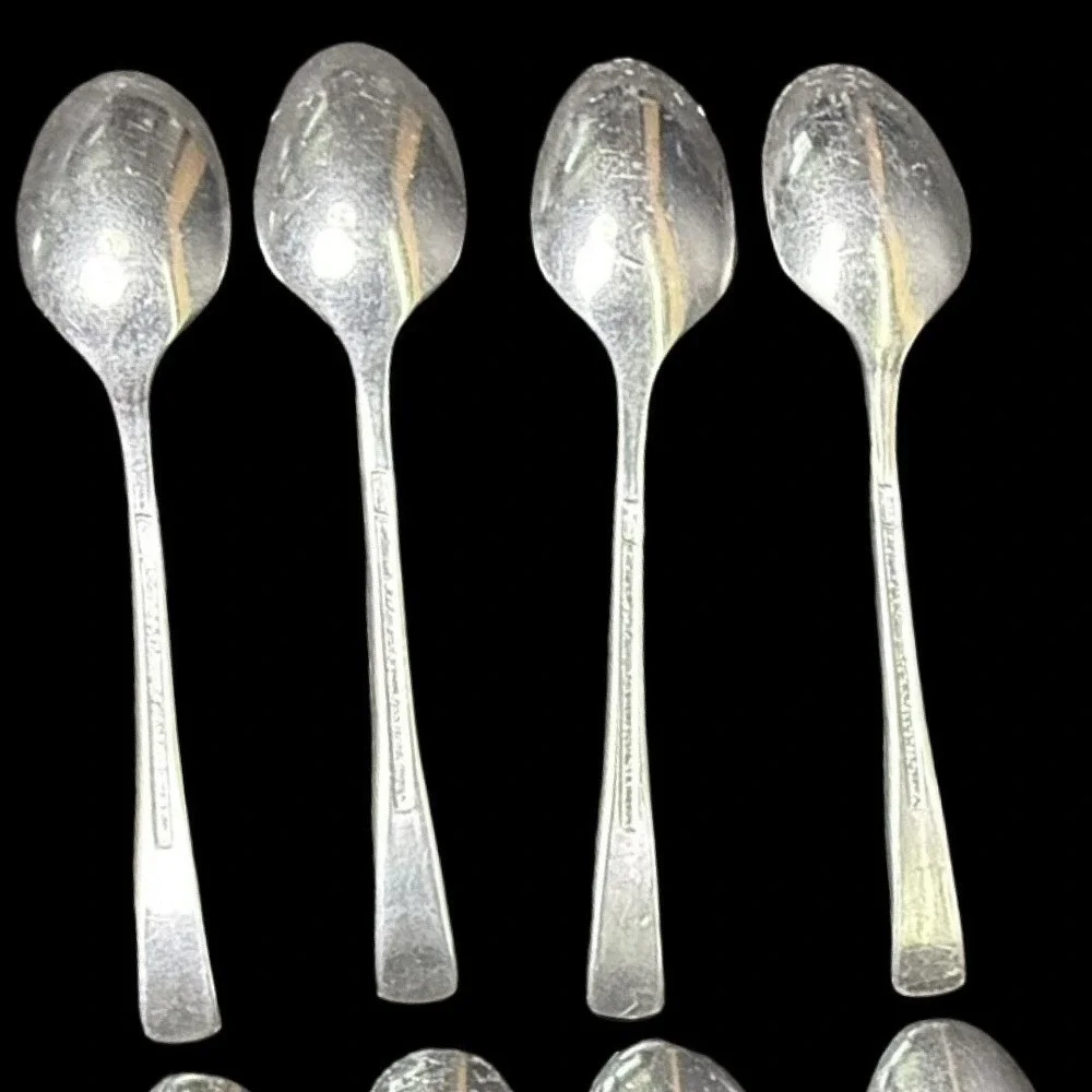 Ekco Eterna Colonial Richmond Flatware Teaspoons Lot Of 8
